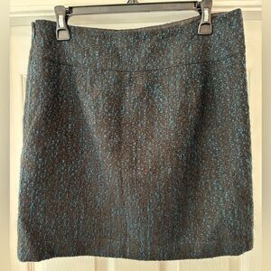Blue and Black Tweed Mini Skirt, LOFT. Sz 6
